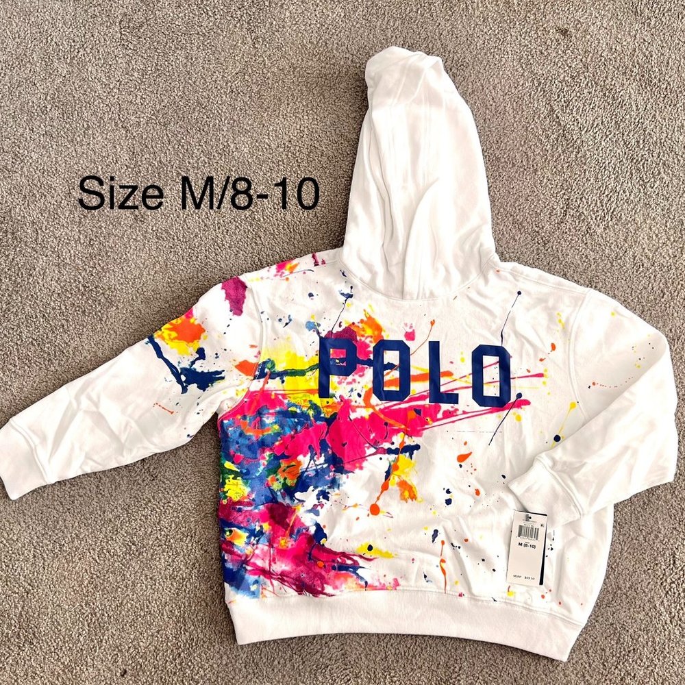 POLO Girls Paint Splatter Hoodie (BRAND NEW)